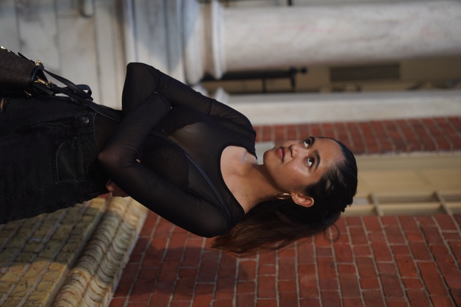 Tanvi, somewhere in Financial District, NYC